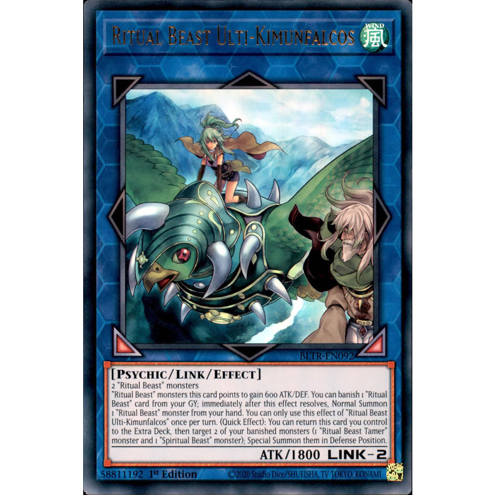 Ritual Beast Ulti-Kimunfalcos BLTR-EN092 Yu-Gi-Oh! Card from the Battles of Legend: Terminal Revenge Set