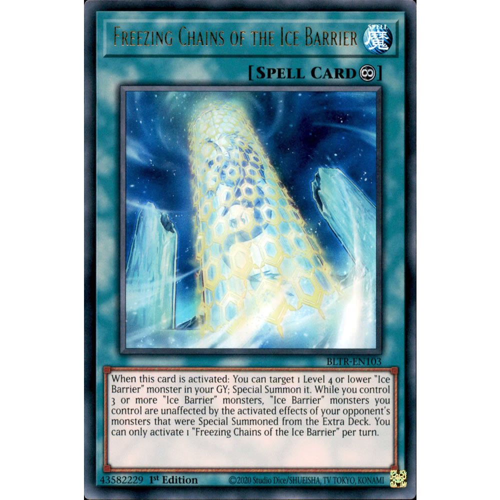 Freezing Chains of the Ice Barrier BLTR-EN103 Yu-Gi-Oh! Card from the Battles of Legend: Terminal Revenge Set