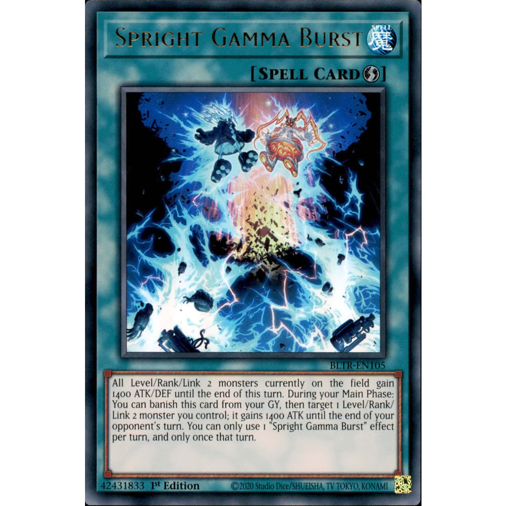 Spright Gamma Burst BLTR-EN105 Yu-Gi-Oh! Card from the Battles of Legend: Terminal Revenge Set