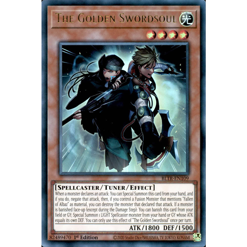 The Golden Swordsoul BLTR-EN109 Yu-Gi-Oh! Card from the Battles of Legend: Terminal Revenge Set