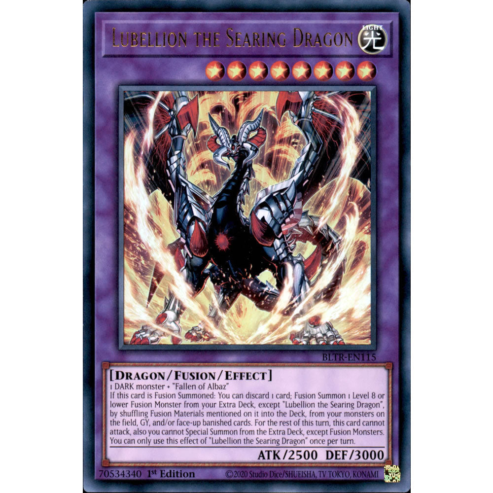 Lubellion the Searing Dragon BLTR-EN115 Yu-Gi-Oh! Card from the Battles of Legend: Terminal Revenge Set