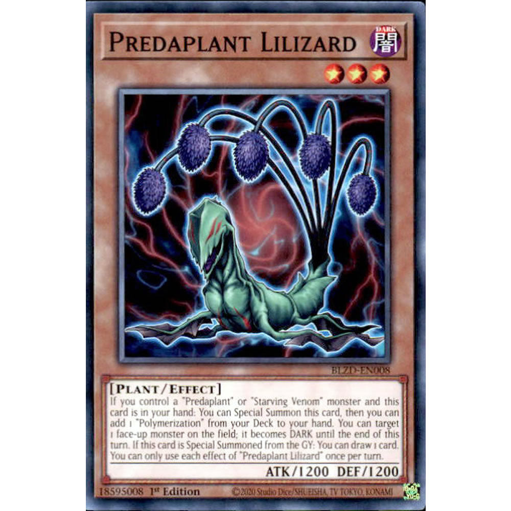 Predaplant Lilizard BLZD-EN008 Yu-Gi-Oh! Card from the Blazing Dominion Set