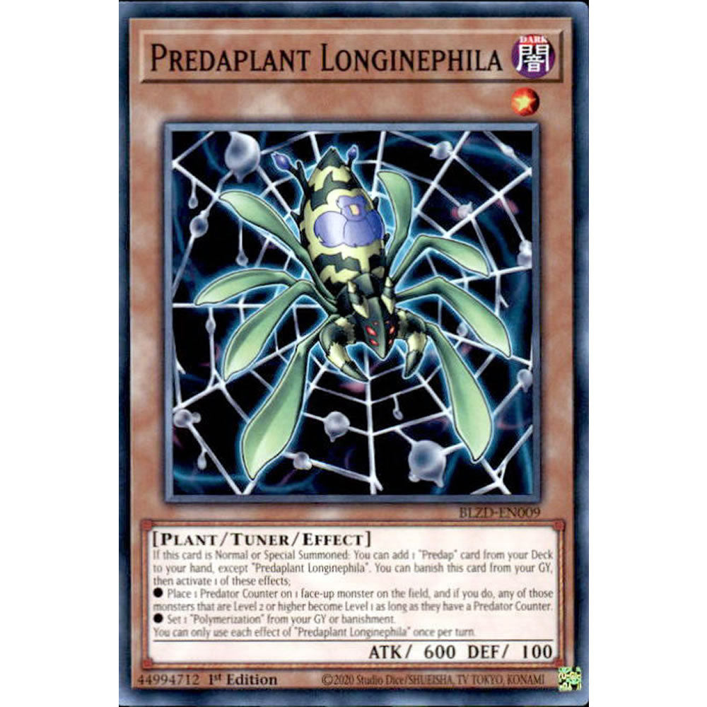 Predaplant Longinephila BLZD-EN009 Yu-Gi-Oh! Card from the Blazing Dominion Set