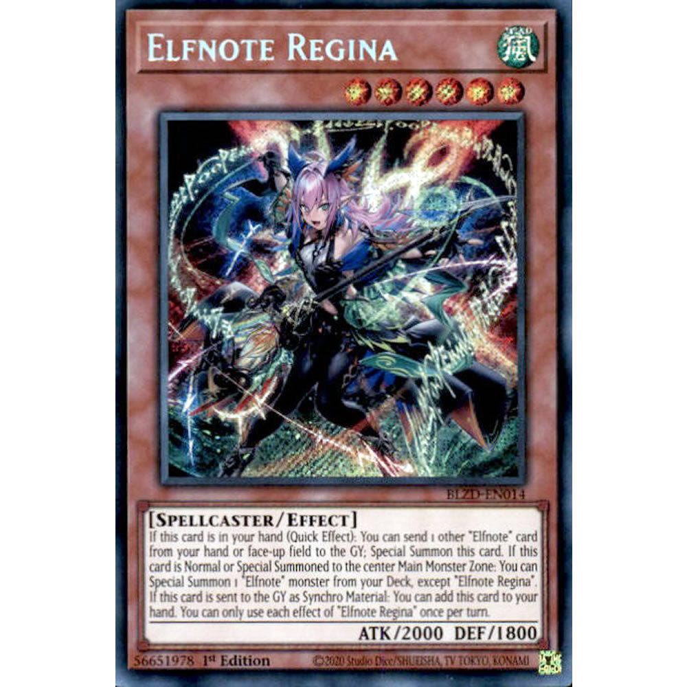 Elfnote Regina BLZD-EN014 Yu-Gi-Oh! Card from the Blazing Dominion Set