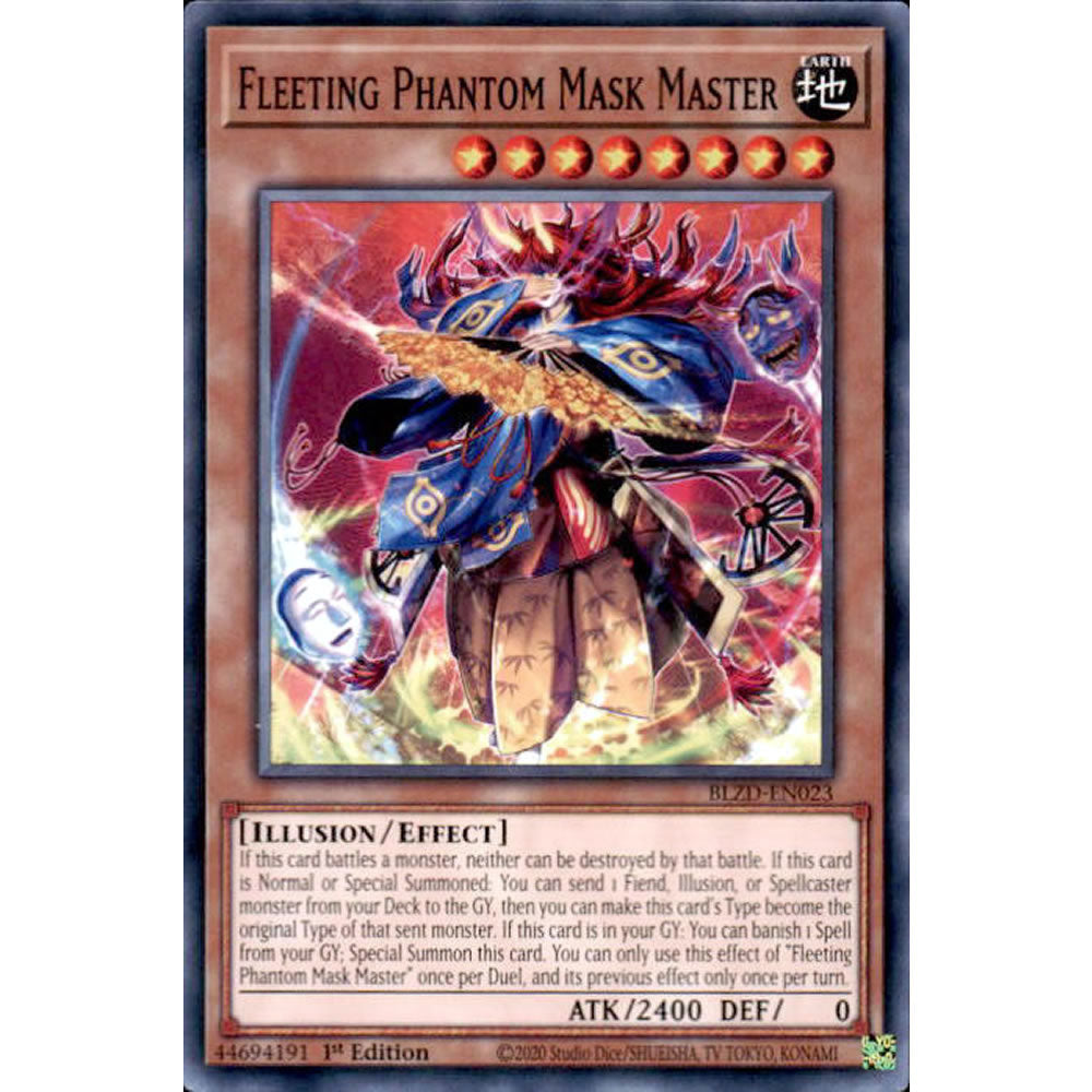 Fleeting Phantom Mask Master BLZD-EN023 Yu-Gi-Oh! Card from the Blazing Dominion Set