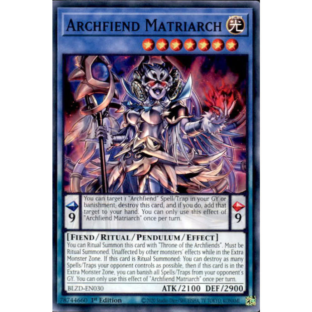 Archfiend Matriarch BLZD-EN030 Yu-Gi-Oh! Card from the Blazing Dominion Set