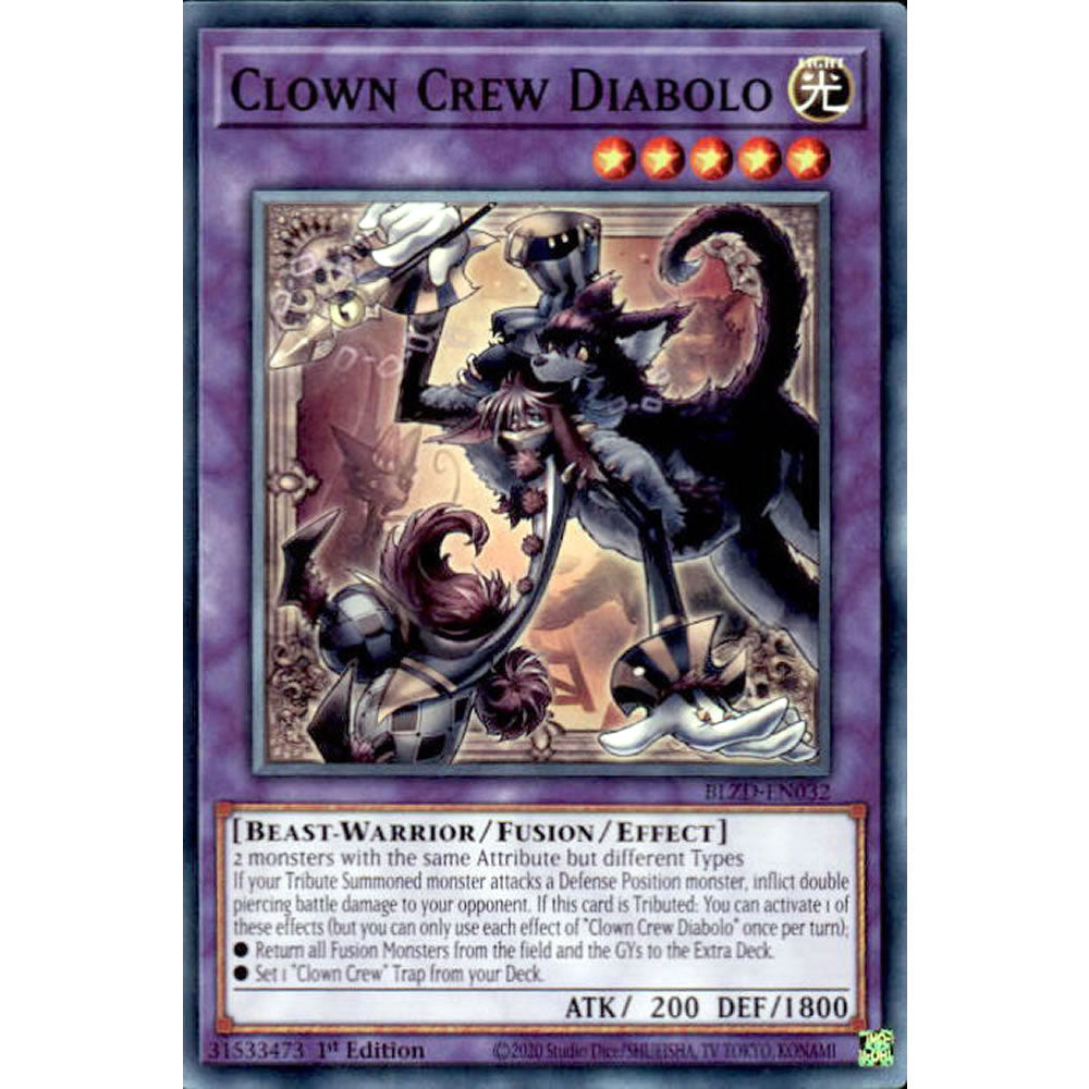 Clown Crew Diabolo BLZD-EN032 Yu-Gi-Oh! Card from the Blazing Dominion Set