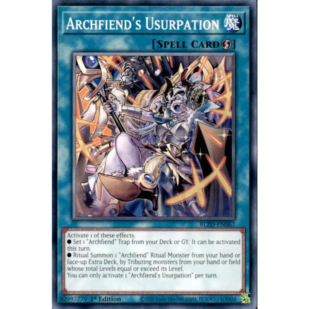 Archfiend's Usurpation BLZD-EN067 Yu-Gi-Oh! Card from the Blazing Dominion Set