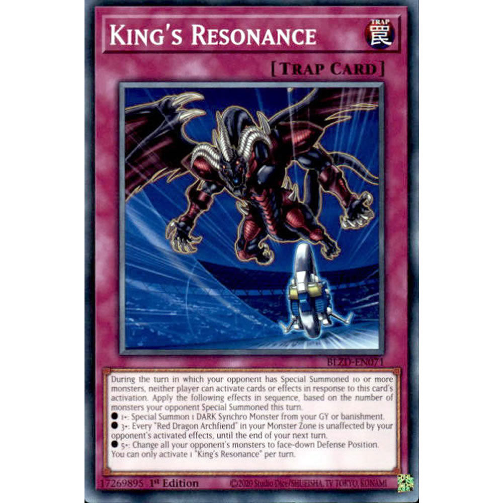 King's Resonance BLZD-EN071 Yu-Gi-Oh! Card from the Blazing Dominion Set