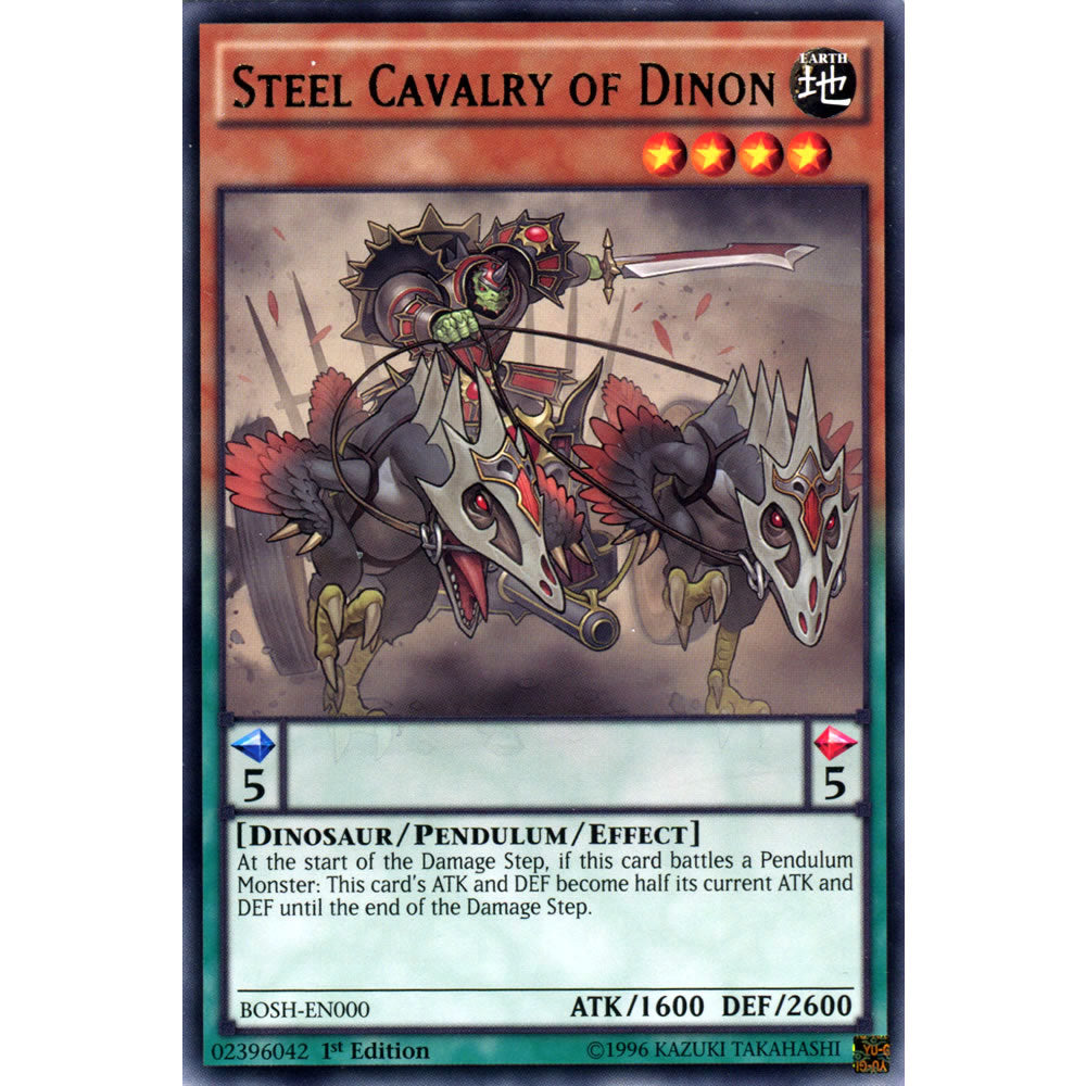 Steel Cavalry of Dinon BOSH-EN000 Yu-Gi-Oh! Card from the Breakers of Shadow Set