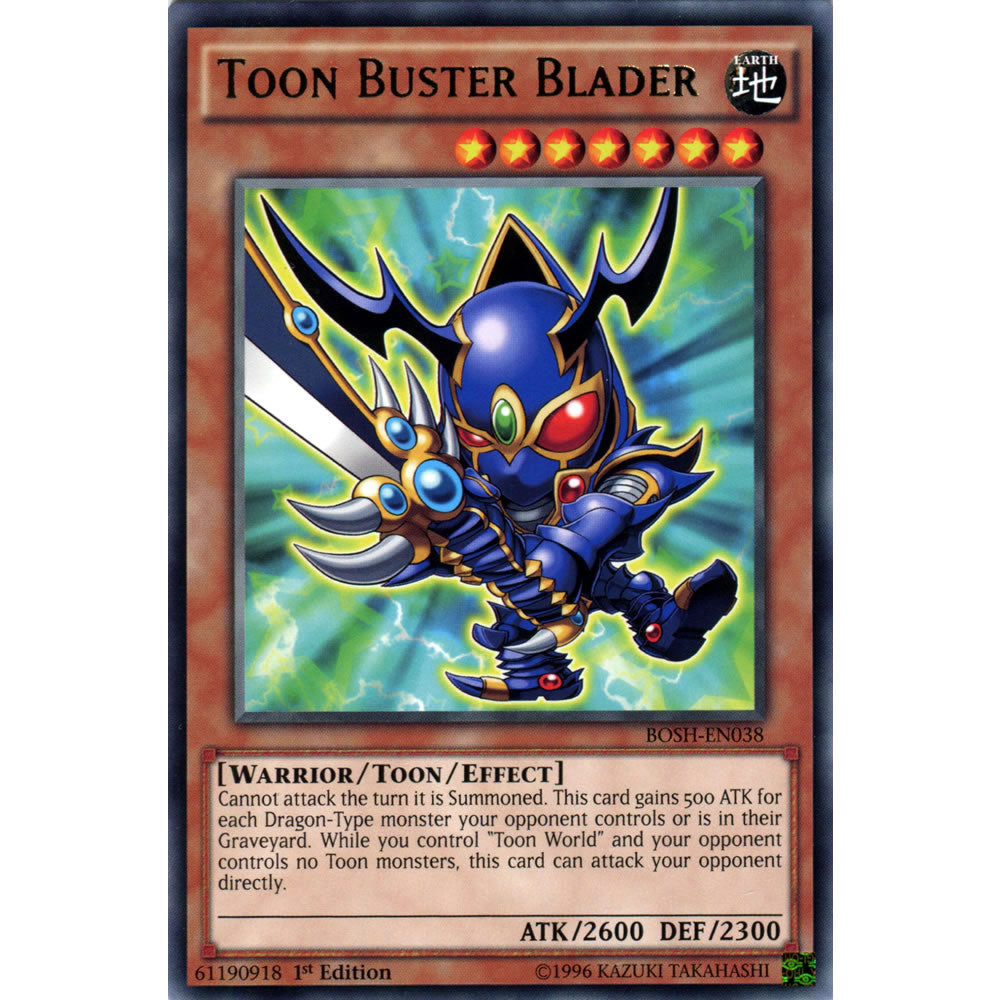 Toon Buster Blader BOSH-EN038 Yu-Gi-Oh! Card from the Breakers of Shadow Set