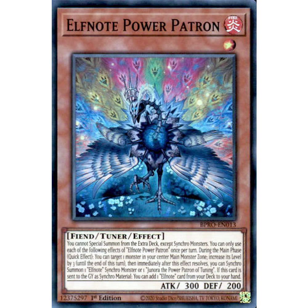 Elfnote Power Patron BPRO-EN013 Yu-Gi-Oh! Card from the Burst Protocol Set