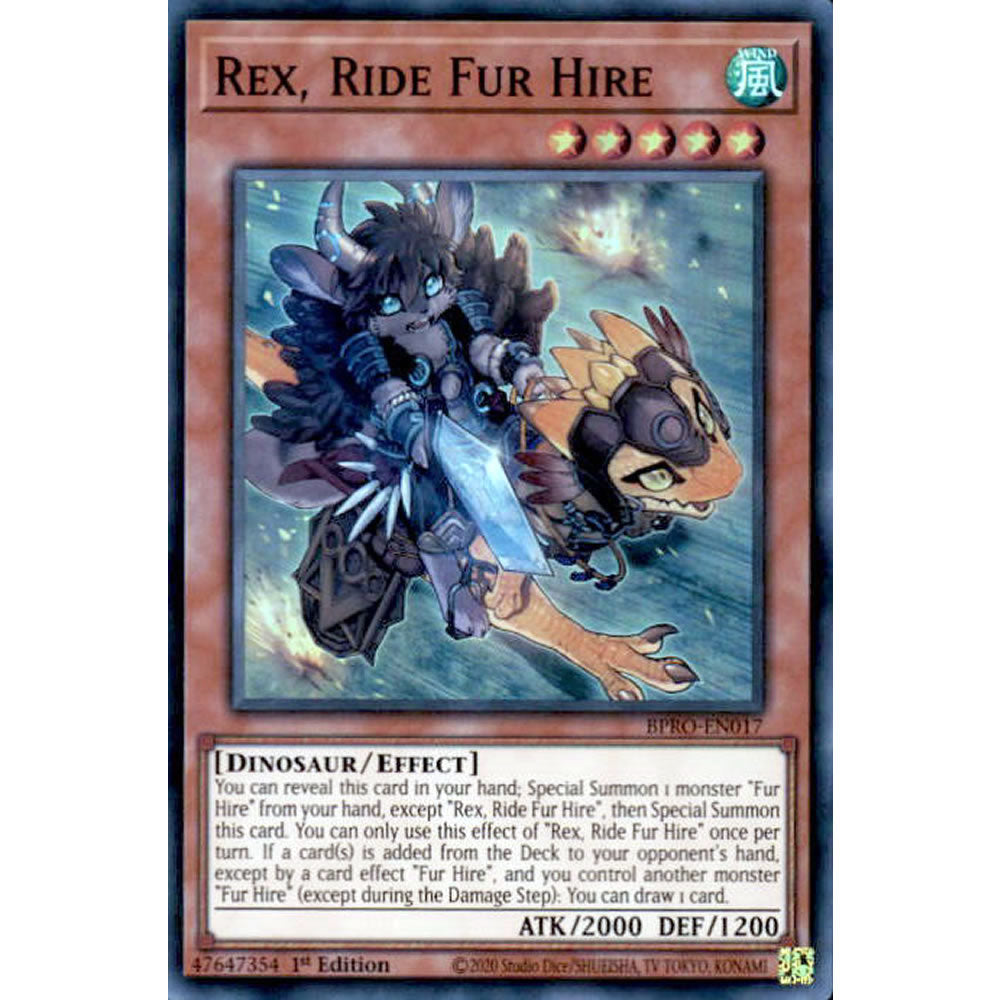 Rex, Ride Fur Hire BPRO-EN017 Yu-Gi-Oh! Card from the Burst Protocol Set