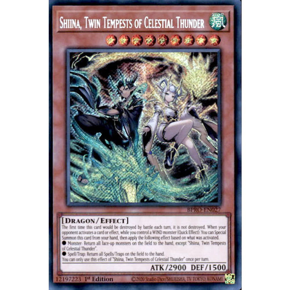 Shiina, Twin Tempests of Celestial Thunder BPRO-EN027 Yu-Gi-Oh! Card from the Burst Protocol Set