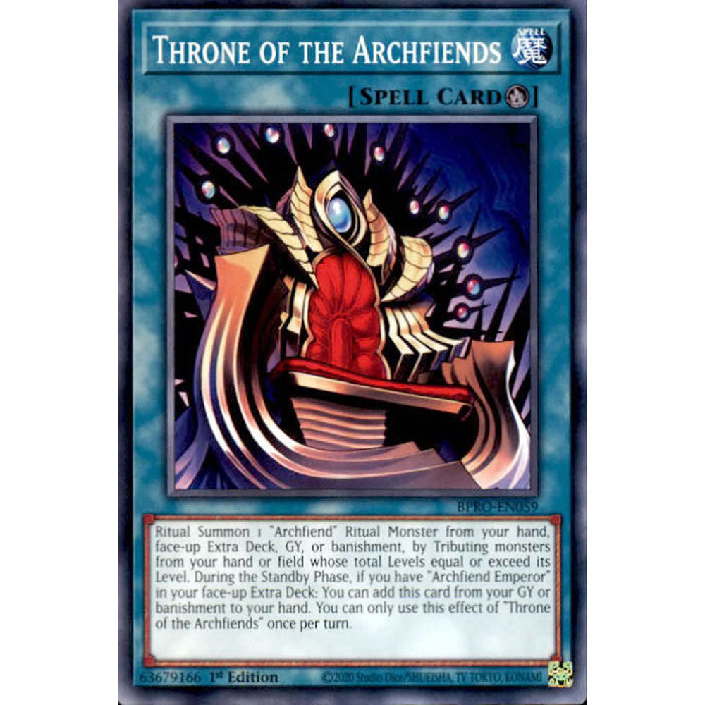 Throne of the Archfiends BPRO-EN059 Yu-Gi-Oh! Card from the Burst Protocol Set