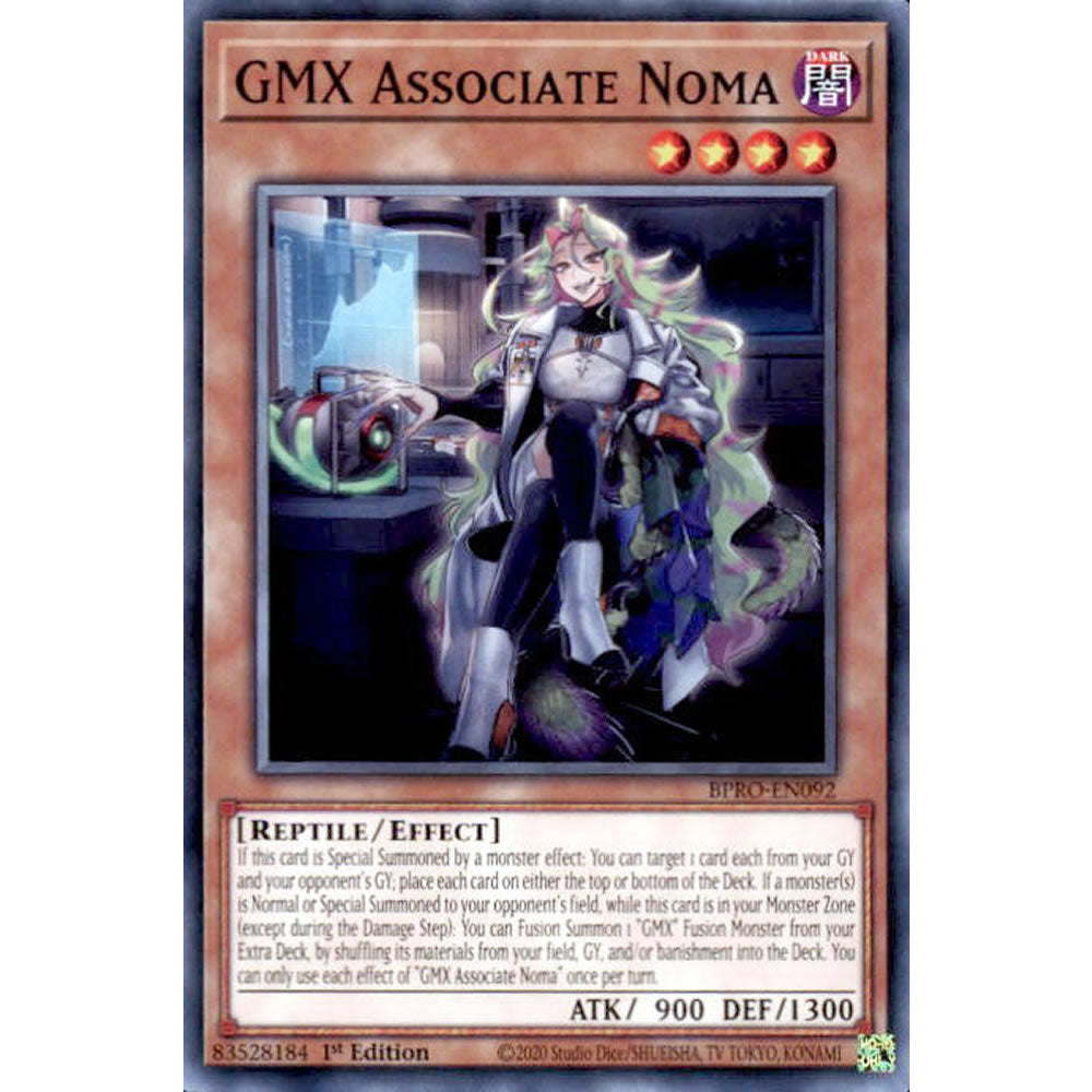 GMX Associate Noma BPRO-EN092 Yu-Gi-Oh! Card from the Burst Protocol Set