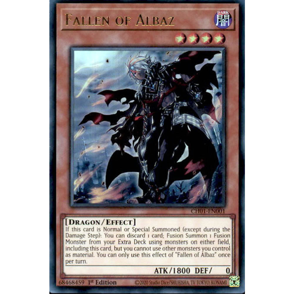 Fallen of Albaz CH01-EN001 Yu-Gi-Oh! Card from the THE CHRONICLES DECK: The Fallen & The Virtuous Set