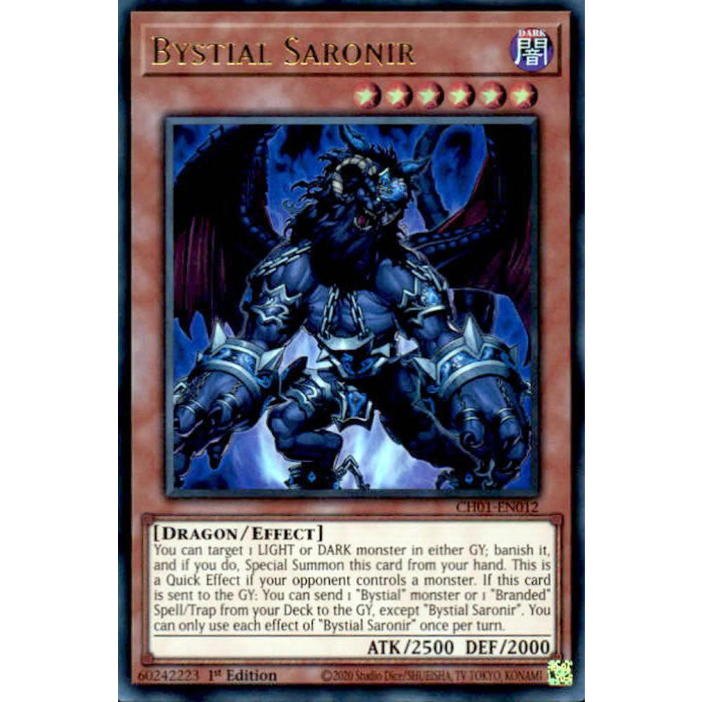 Bystial Saronir CH01-EN012 Yu-Gi-Oh! Card from the THE CHRONICLES DECK: The Fallen & The Virtuous Set