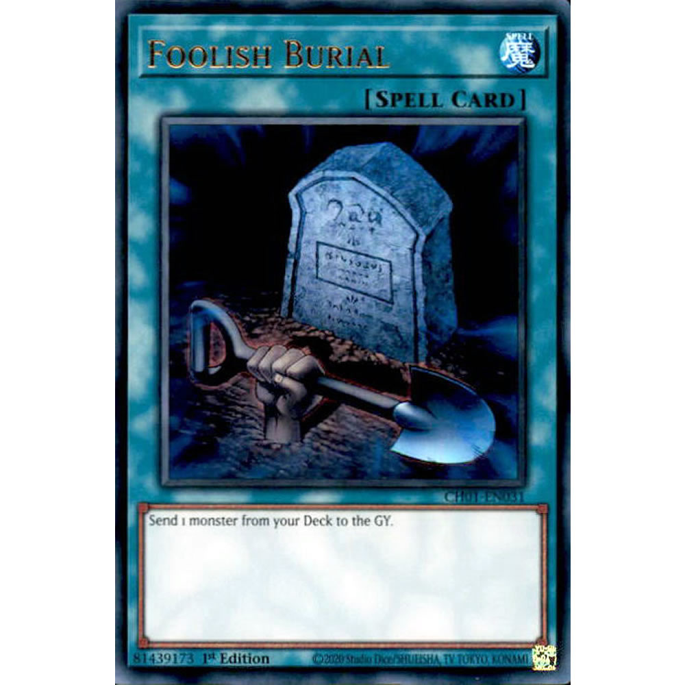Foolish Burial CH01-EN031 Yu-Gi-Oh! Card from the THE CHRONICLES DECK: The Fallen & The Virtuous Set