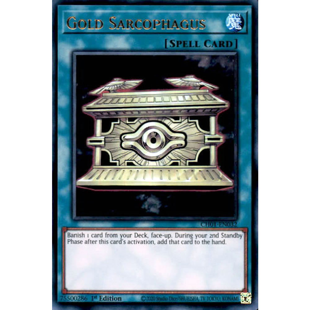 Gold Sarcophagus CH01-EN032 Yu-Gi-Oh! Card from the THE CHRONICLES DECK: The Fallen & The Virtuous Set
