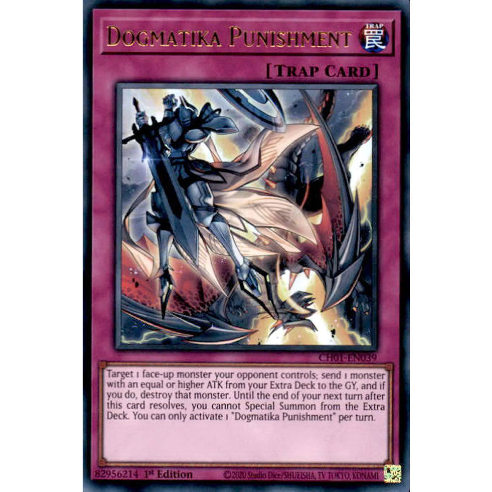 Dogmatika Punishment CH01-EN039 Yu-Gi-Oh! Card from the THE CHRONICLES DECK: The Fallen & The Virtuous Set