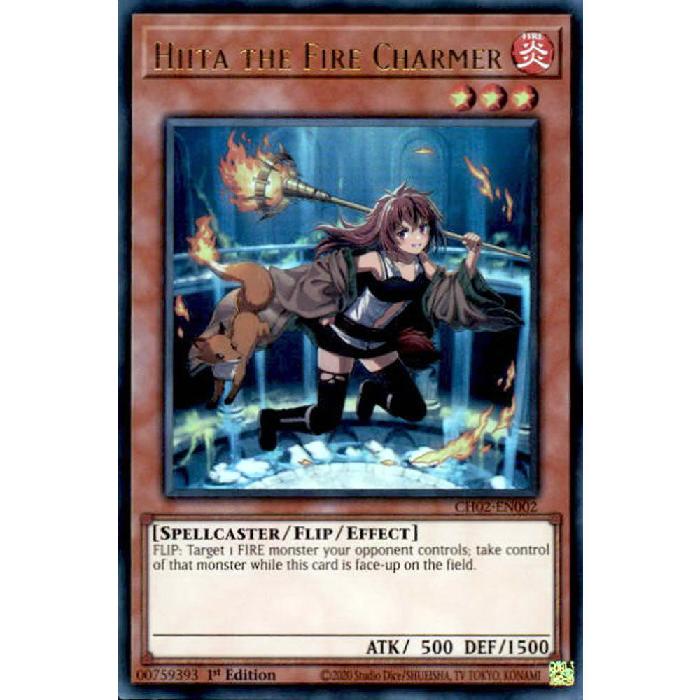 Hiita the Fire Charmer CH02-EN002 Yu-Gi-Oh! Card from the THE CHRONICLES DECK: Spirit Charmers Set