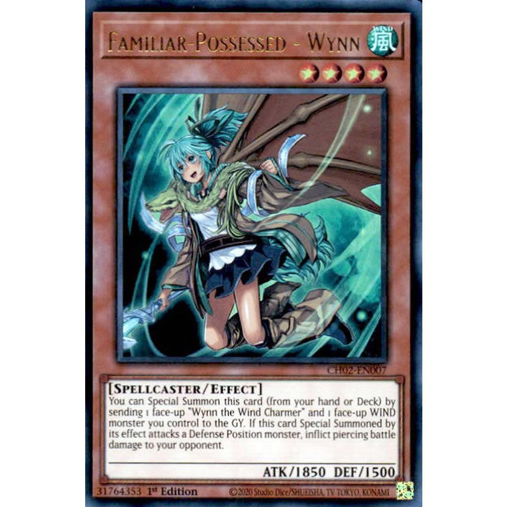 Familiar-Possessed - Wynn (alternate artwork) CH02-EN007 Yu-Gi-Oh! Card from the THE CHRONICLES DECK: Spirit Charmers Set