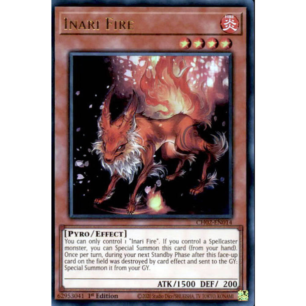 Inari Fire CH02-EN014 Yu-Gi-Oh! Card from the THE CHRONICLES DECK: Spirit Charmers Set