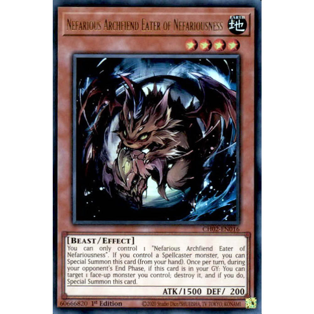 Nefarious Archfiend Eater of Nefariousness CH02-EN016 Yu-Gi-Oh! Card from the THE CHRONICLES DECK: Spirit Charmers Set