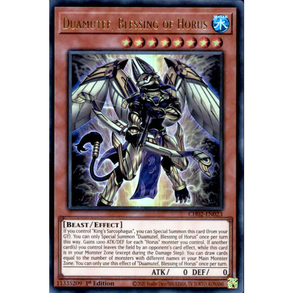 Duamutef, Blessing of Horus CH02-EN023 Yu-Gi-Oh! Card from the THE CHRONICLES DECK: Spirit Charmers Set