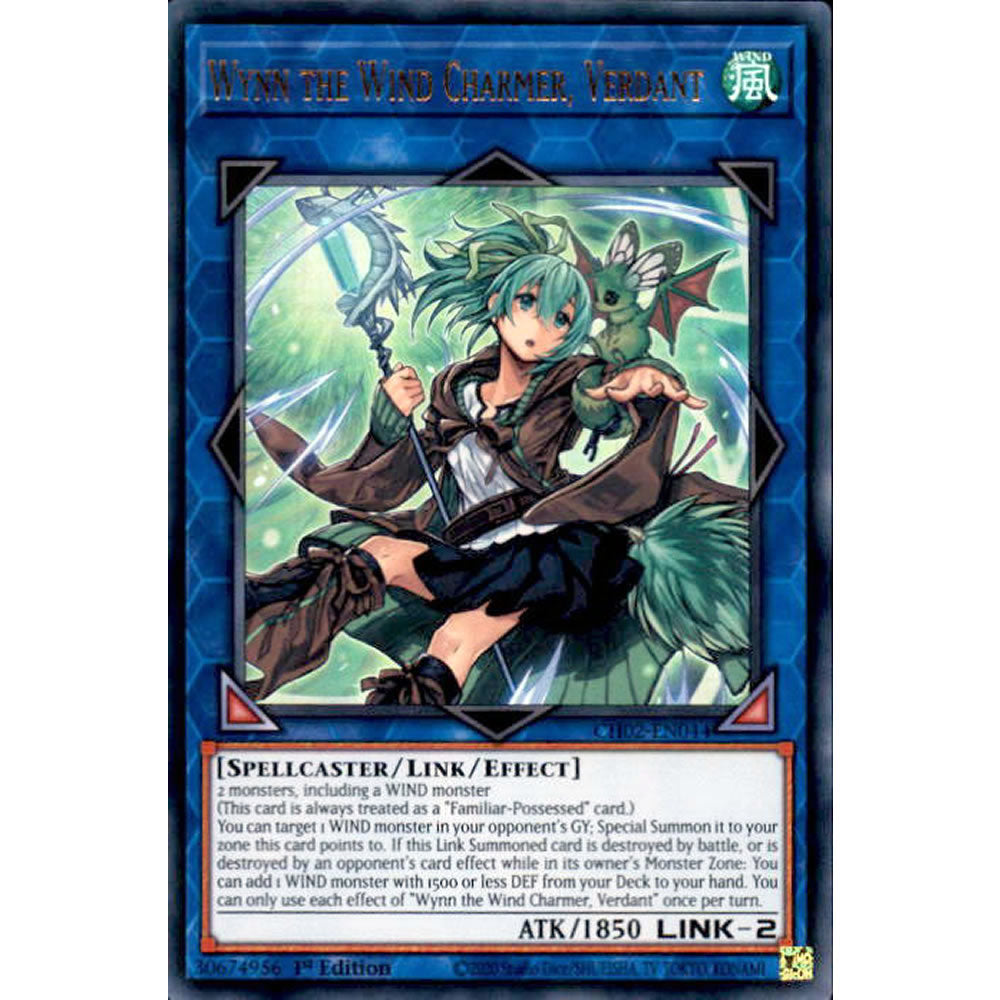 Wynn the Wind Charmer, Verdant CH02-EN044 Yu-Gi-Oh! Card from the THE CHRONICLES DECK: Spirit Charmers Set