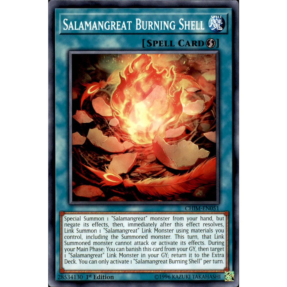 Salamangreat Burning Shell CHIM-EN051 Yu-Gi-Oh! Card from the Chaos Impact Set