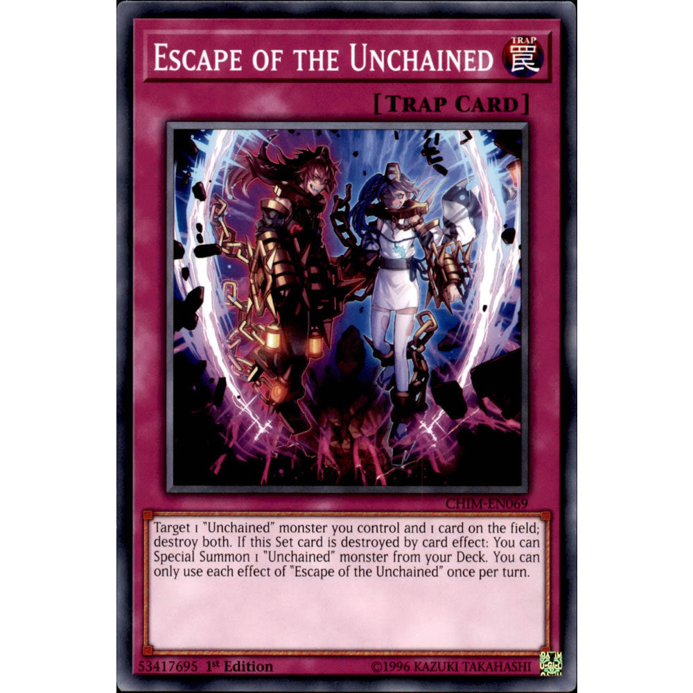 Escape of the Unchained CHIM-EN069 Yu-Gi-Oh! Card from the Chaos Impact Set