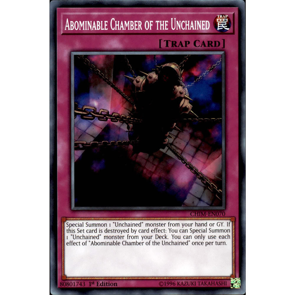 Abominable Chamber of the Unchained CHIM-EN070 Yu-Gi-Oh! Card from the Chaos Impact Set