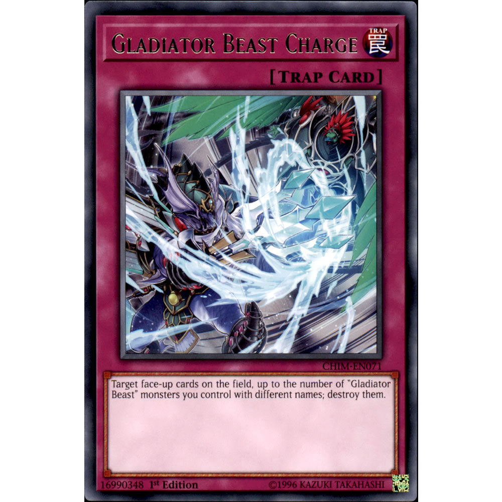 Gladiator Beast Charge CHIM-EN071 Yu-Gi-Oh! Card from the Chaos Impact Set