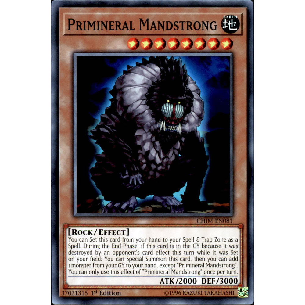 Primineral Mandstrong CHIM-EN081 Yu-Gi-Oh! Card from the Chaos Impact Set