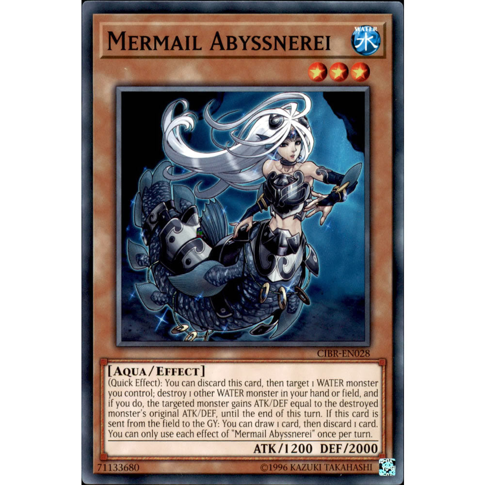 Mermail Abyssnerei CIBR-EN028 Yu-Gi-Oh! Card from the Circuit Break Set