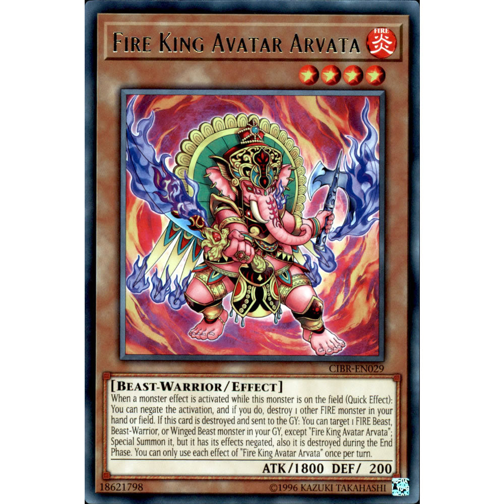 Fire King Avatar Arvata CIBR-EN029 Yu-Gi-Oh! Card from the Circuit Break Set