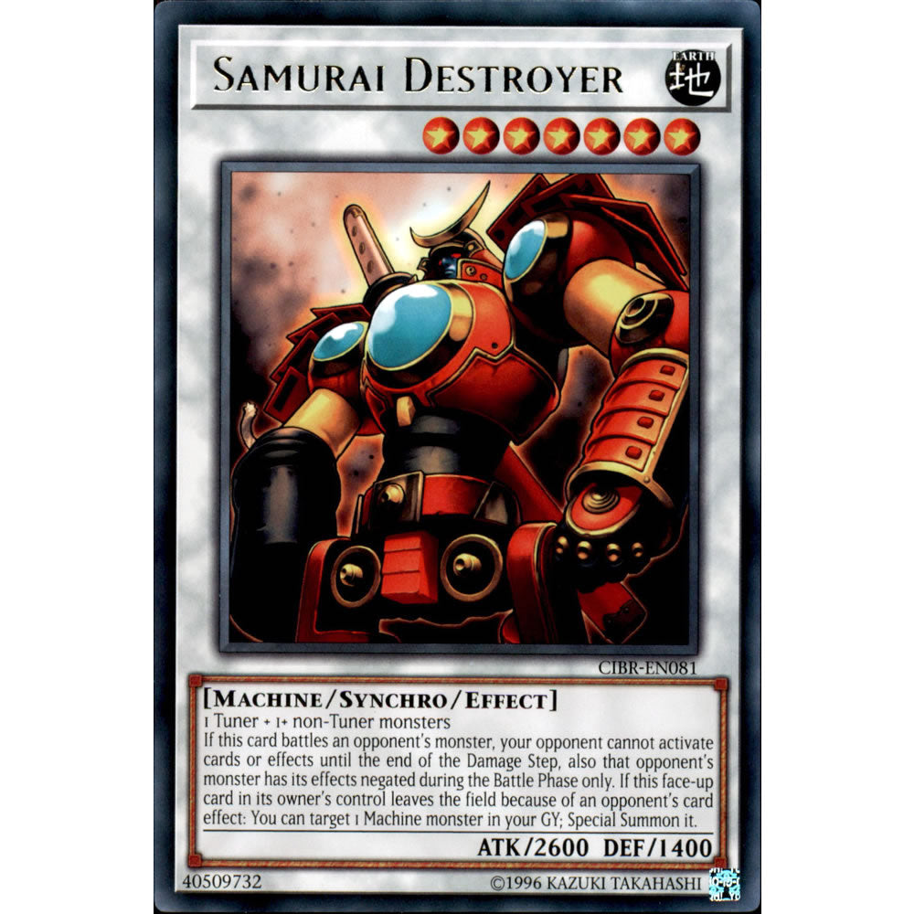 Samurai Destroyer CIBR-EN081 Yu-Gi-Oh! Card from the Circuit Break Set