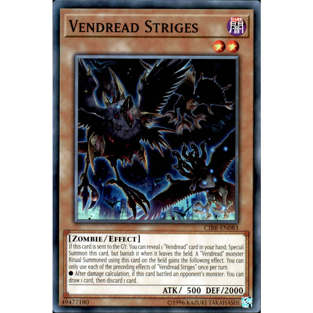 Vendread Striges CIBR-EN083 Yu-Gi-Oh! Card from the Circuit Break Set