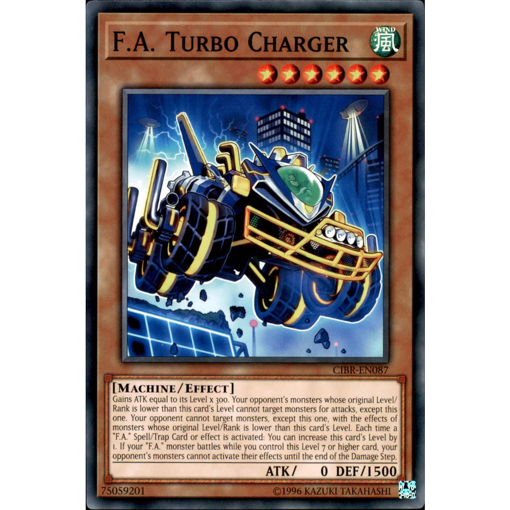 F.A. Turbo Charger CIBR-EN087 Yu-Gi-Oh! Card from the Circuit Break Set