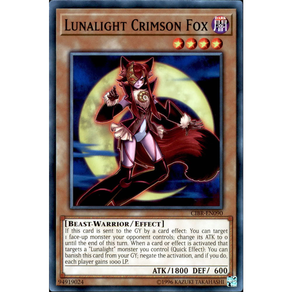 Lunalight Crimson Fox CIBR-EN090 Yu-Gi-Oh! Card from the Circuit Break Set