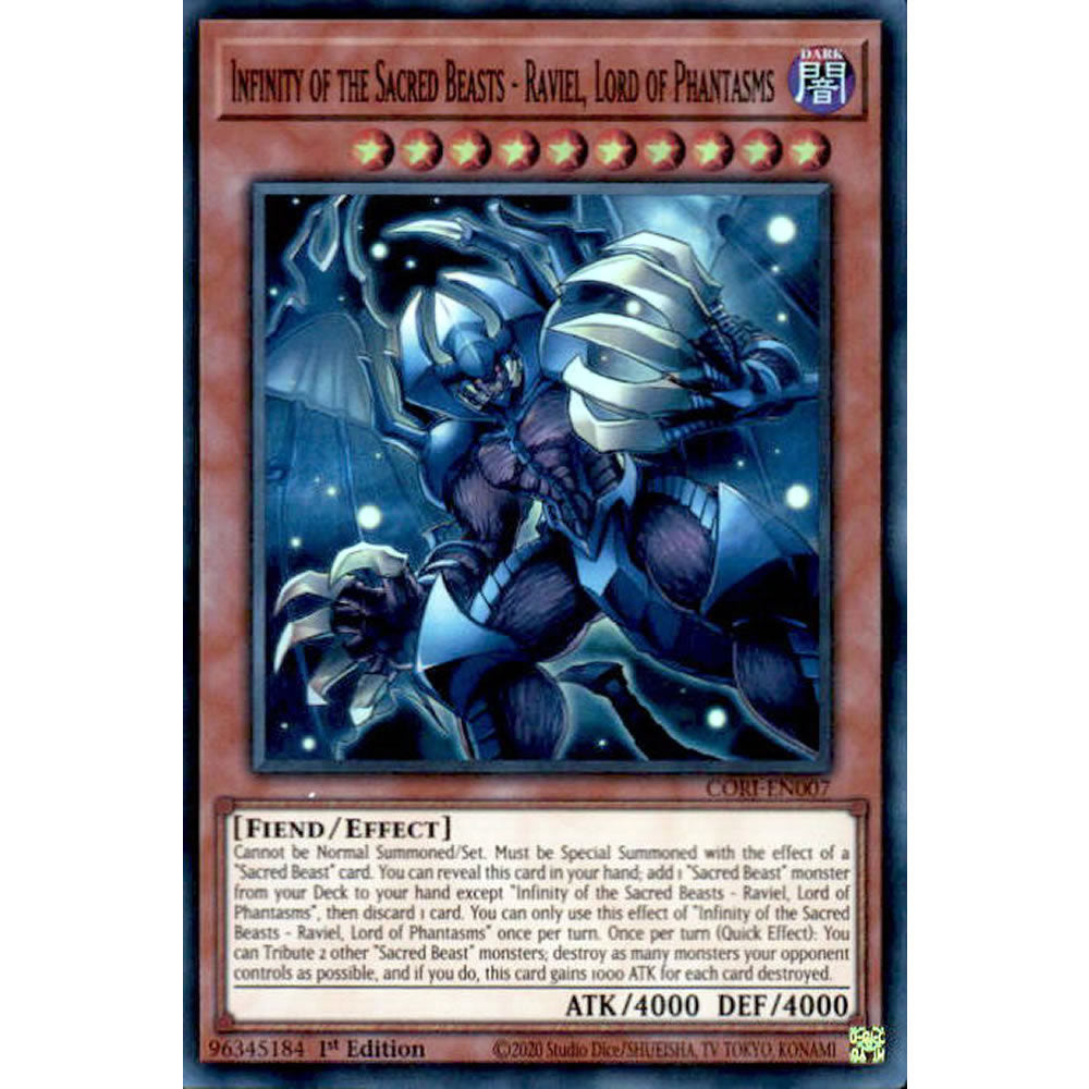 Infinity of the Sacred Beasts - Raviel, Lord of Phantasms CORI-EN007 Yu-Gi-Oh! Card from the Chaos Origins Set