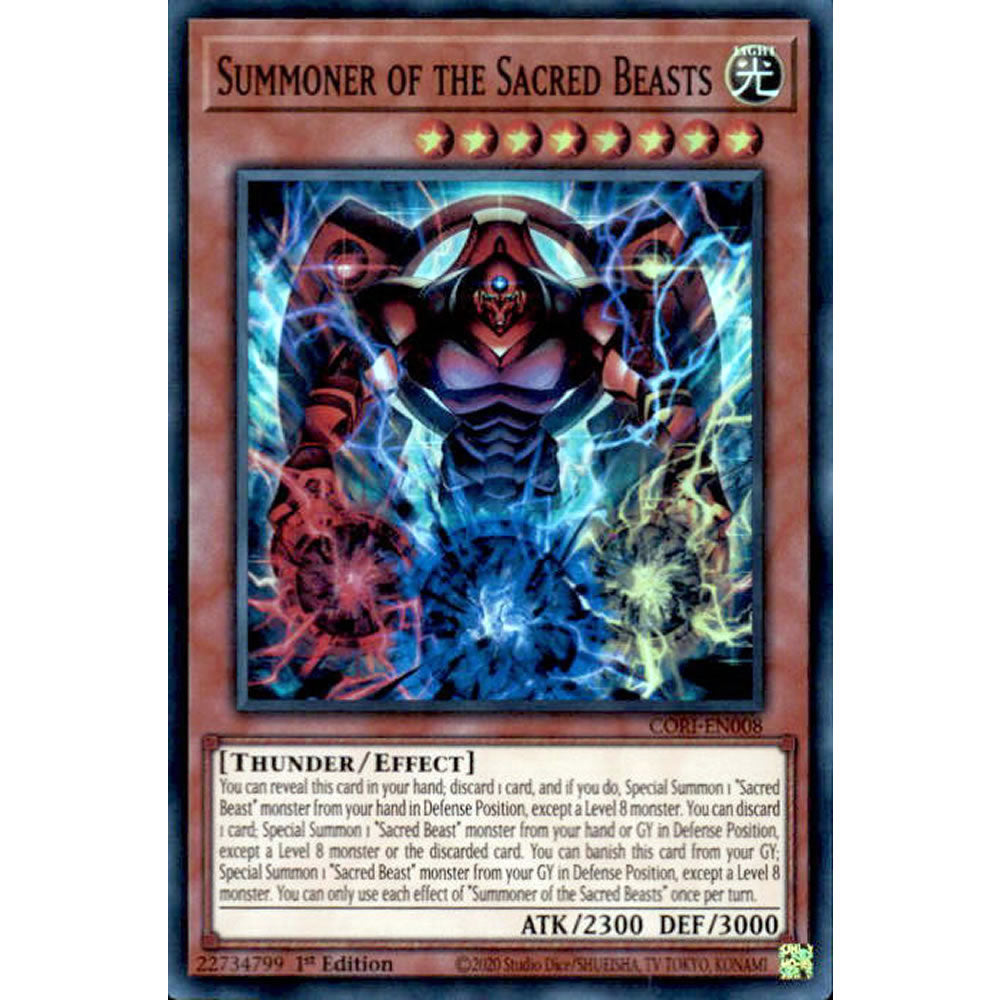 Summoner of the Sacred Beasts CORI-EN008 Yu-Gi-Oh! Card from the Chaos Origins Set