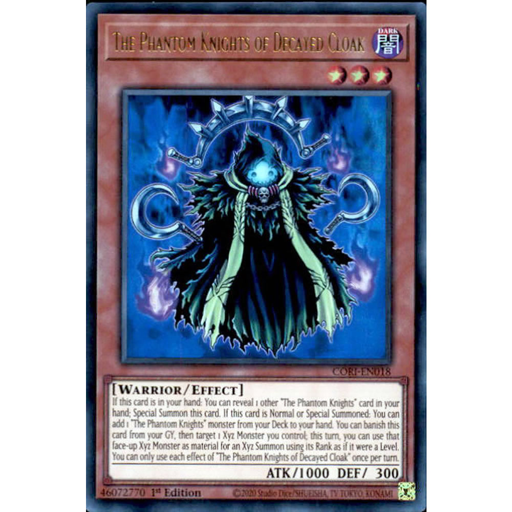 The Phantom Knights of Decayed Cloak CORI-EN018 Yu-Gi-Oh! Card from the Chaos Origins Set