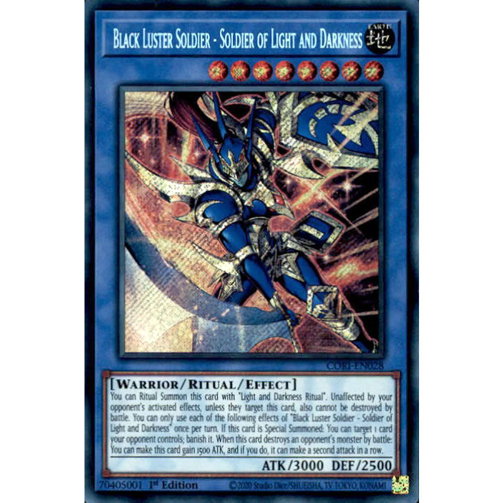 Black Luster Soldier - Soldier of Light and Darkness CORI-EN028 Yu-Gi-Oh! Card from the Chaos Origins Set