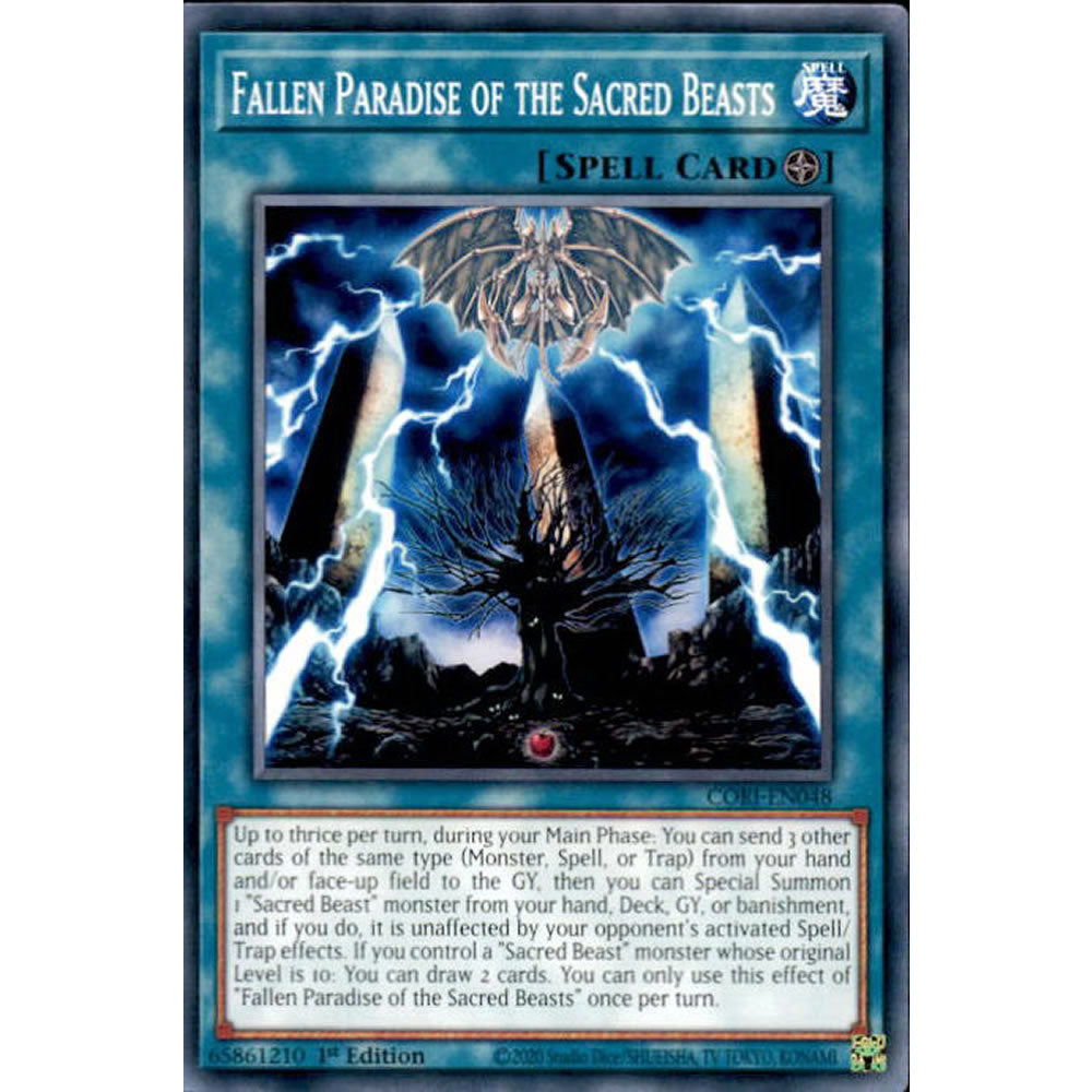 Fallen Paradise of the Sacred Beasts CORI-EN048 Yu-Gi-Oh! Card from the Chaos Origins Set