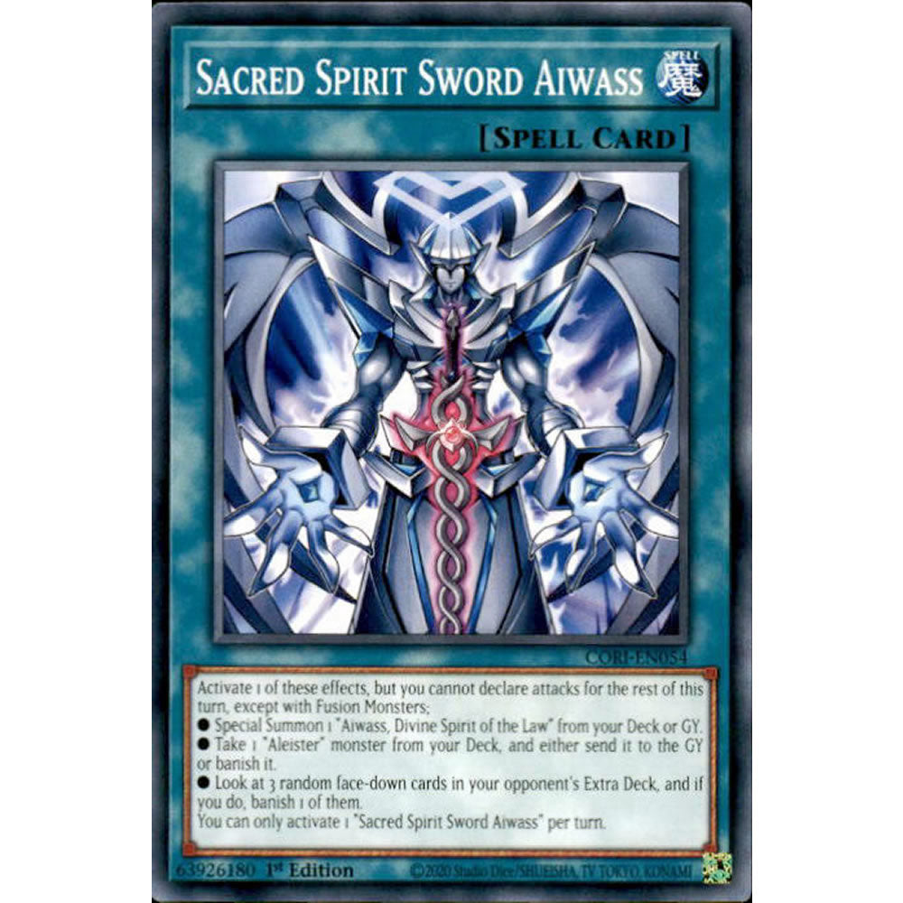 Sacred Spirit Sword Aiwass CORI-EN054 Yu-Gi-Oh! Card from the Chaos Origins Set