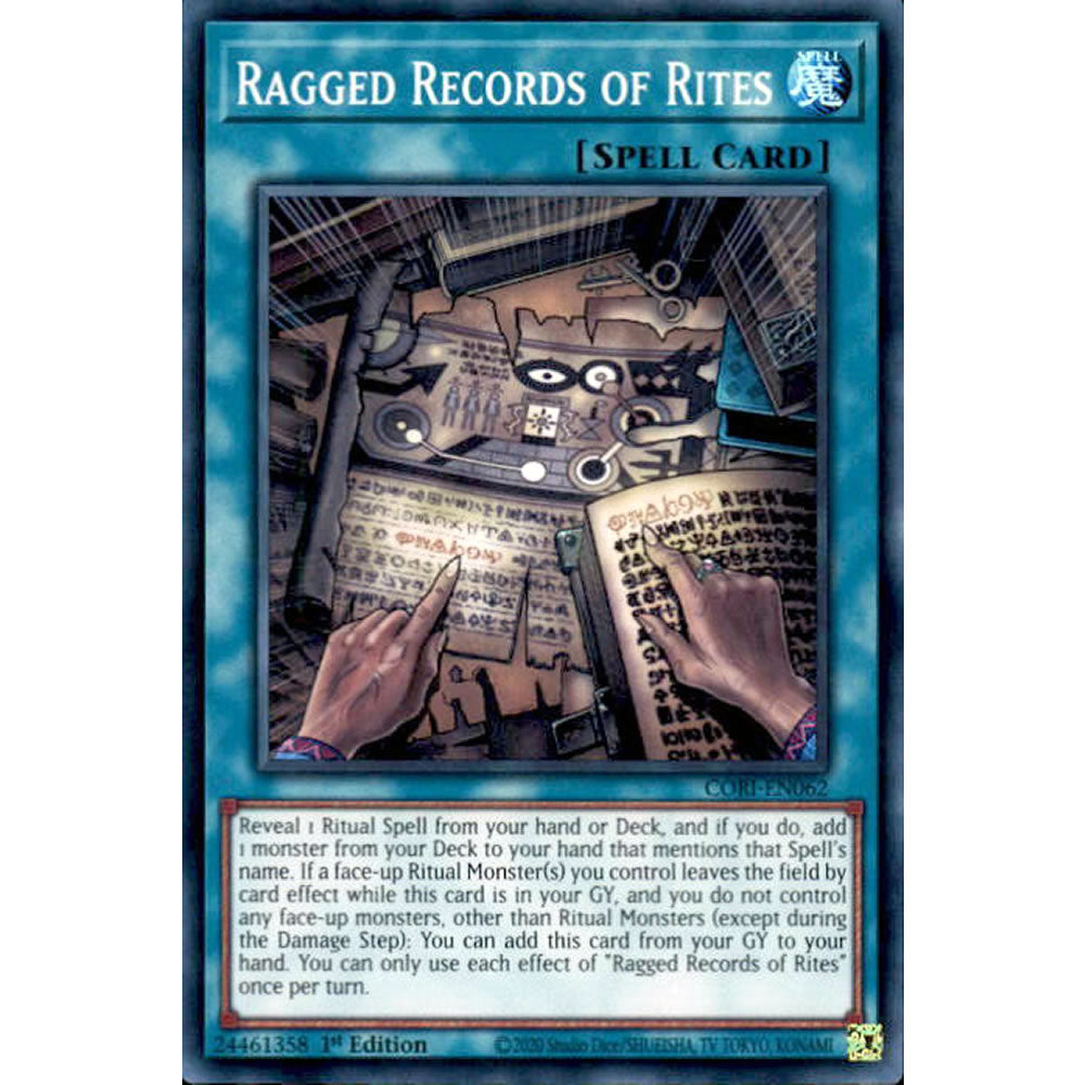 Ragged Records of Rites CORI-EN062 Yu-Gi-Oh! Card from the Chaos Origins Set
