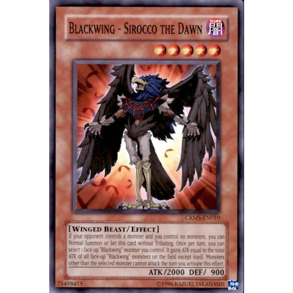 Blackwing - Sirocco The Dawn CRMS-EN010 Yu-Gi-Oh! Card from the Crimson Crisis Set